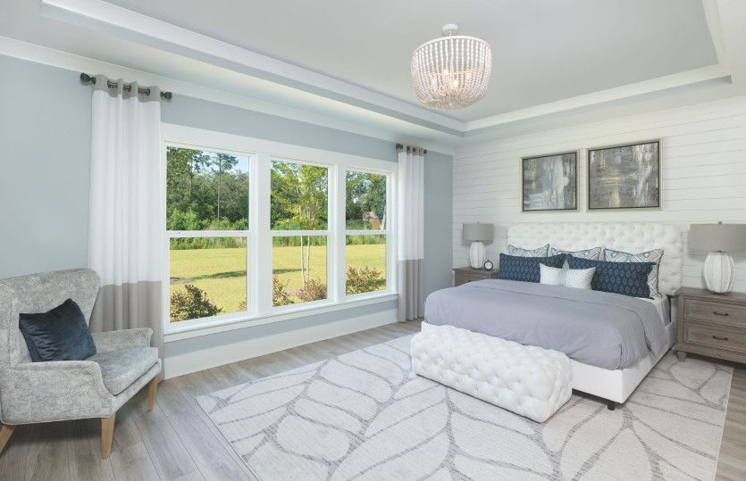 Spacious, bright owner's suite that connects to the owner's bath.