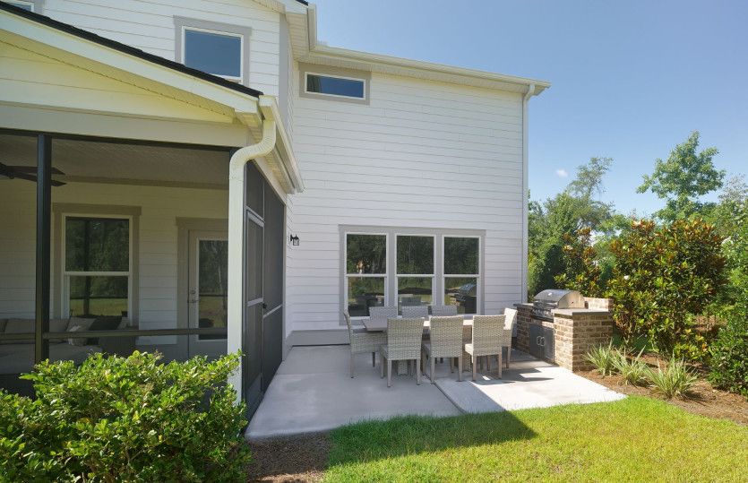 Invite friends over and grill out on the patio.