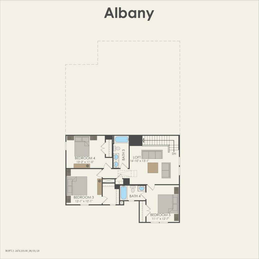 Second Floor 5 br / 4 ba