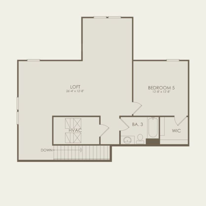 Second Floor 3 br / 2 ba