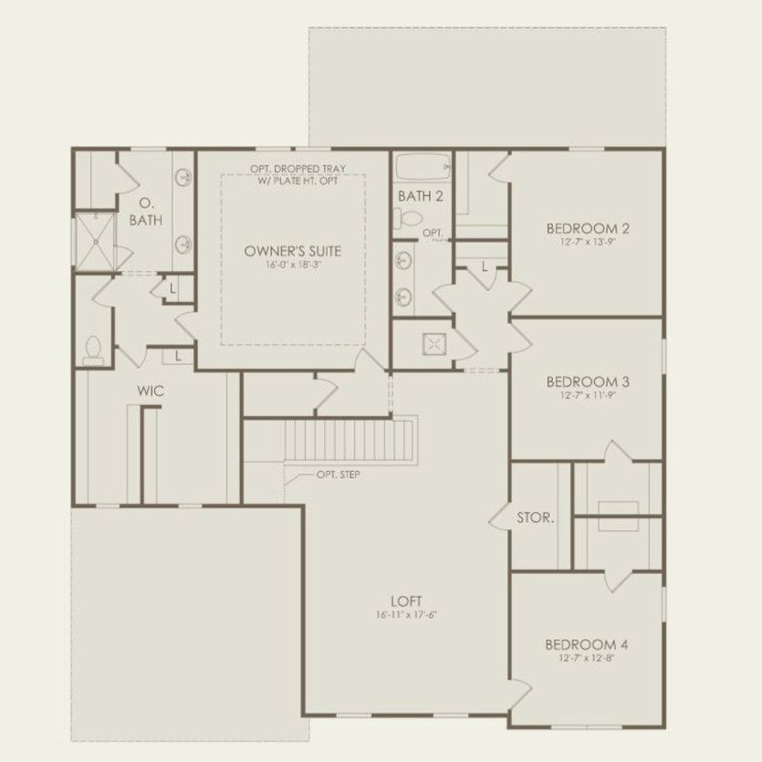 Second Floor 4 br / 2 ba