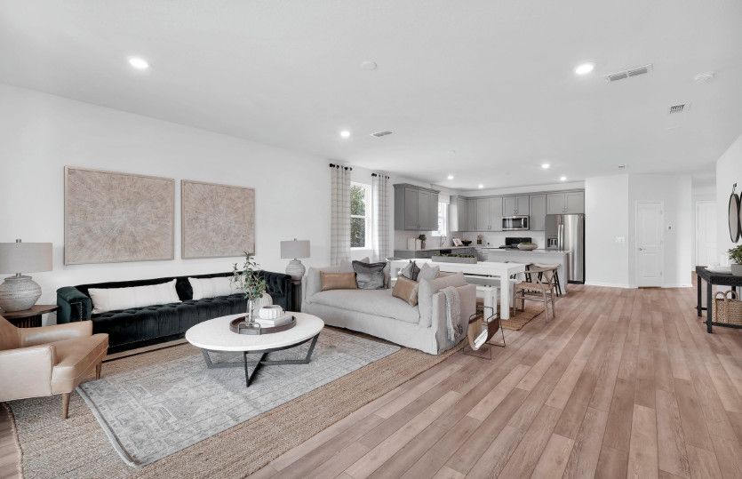 Open concept gathering rooms