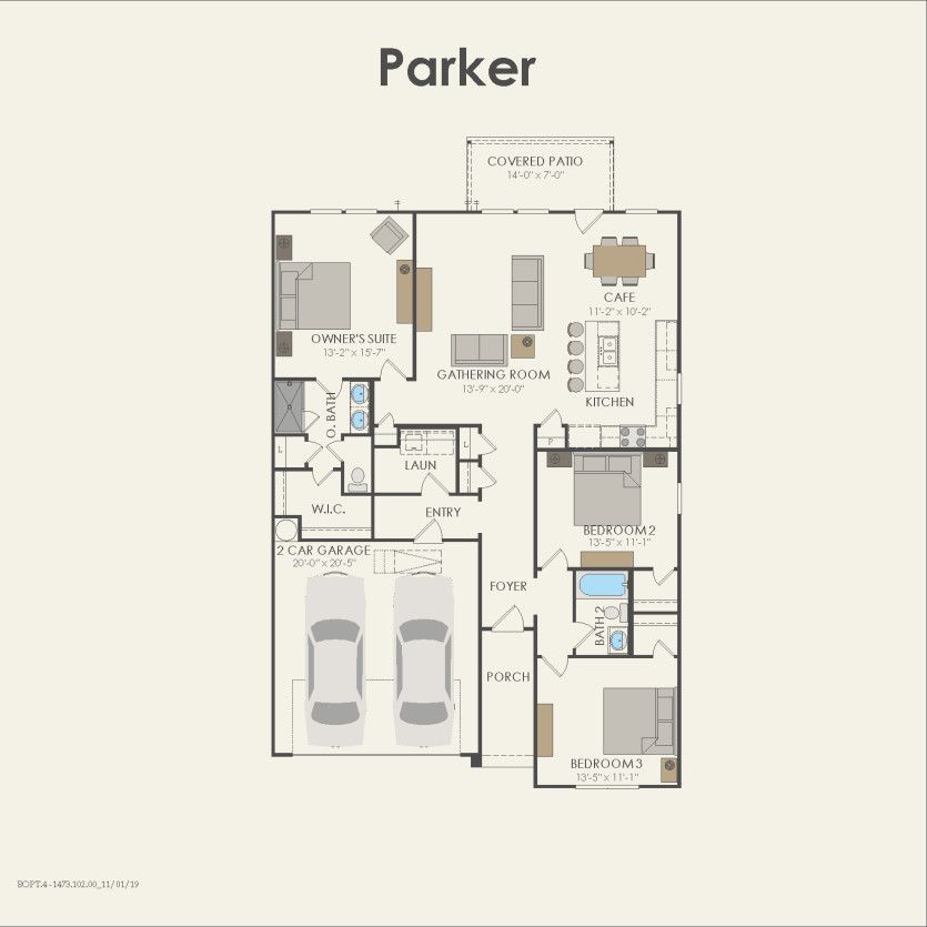 First Floor 3 br / 2 ba