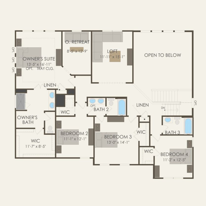 Second Floor 4 br / 3.5 ba