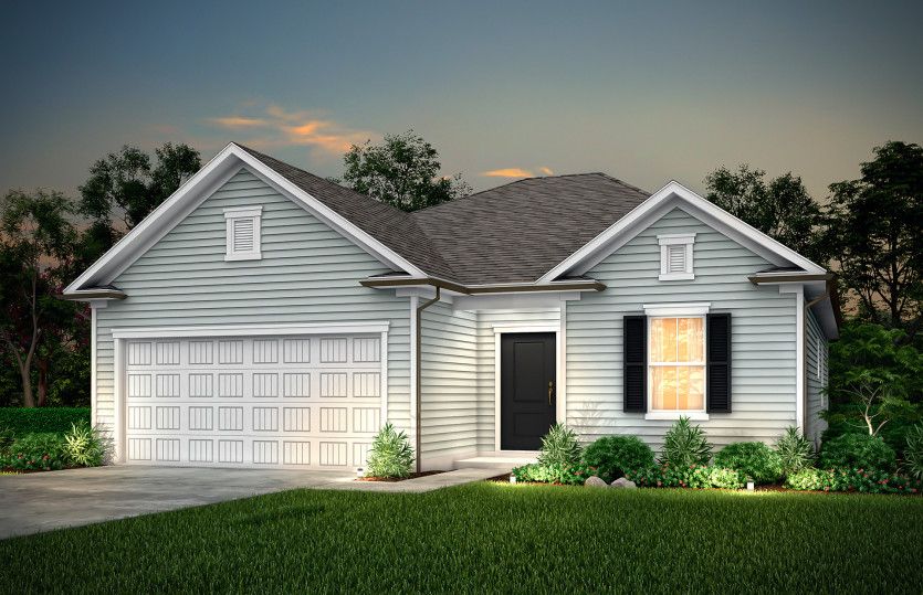 Morgan Exterior LC2A with 2-car garage