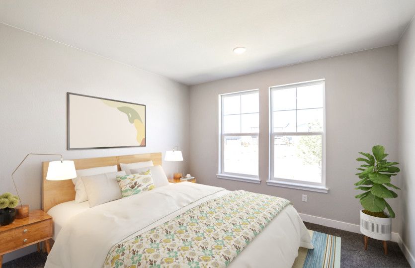 Secondary bedroom is perfectly suited for a children's bedroom or hosting overnight guests.