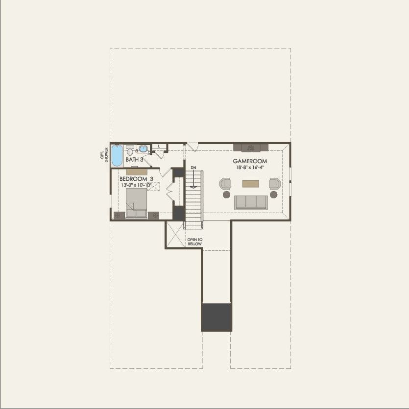 Second Floor 3 br / 3 ba