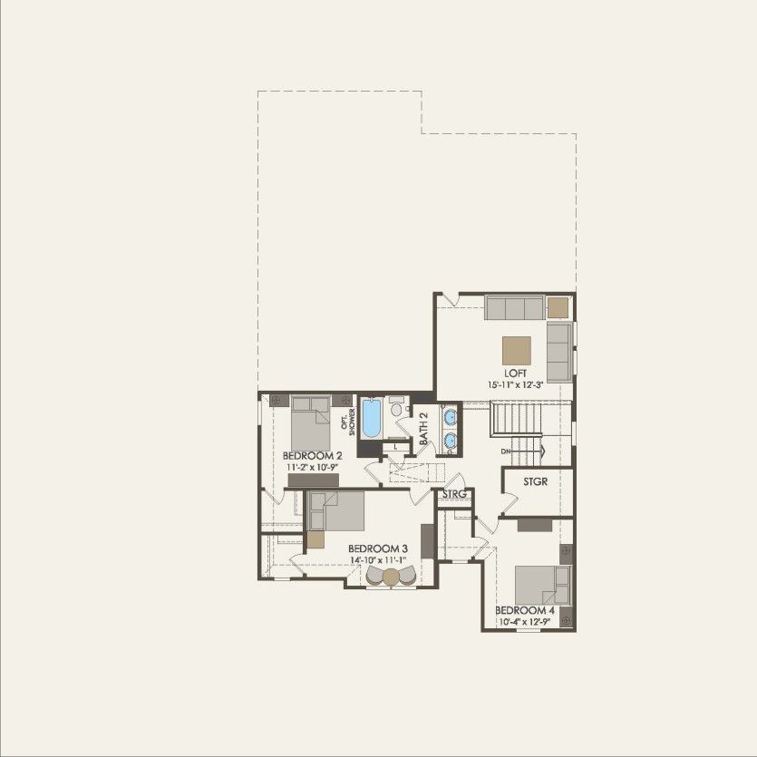 Second Floor 4 br / 2.5 ba