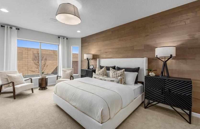 Relaxing owner's suite with optional accent wall and its own private bathroom with walk-in closet.