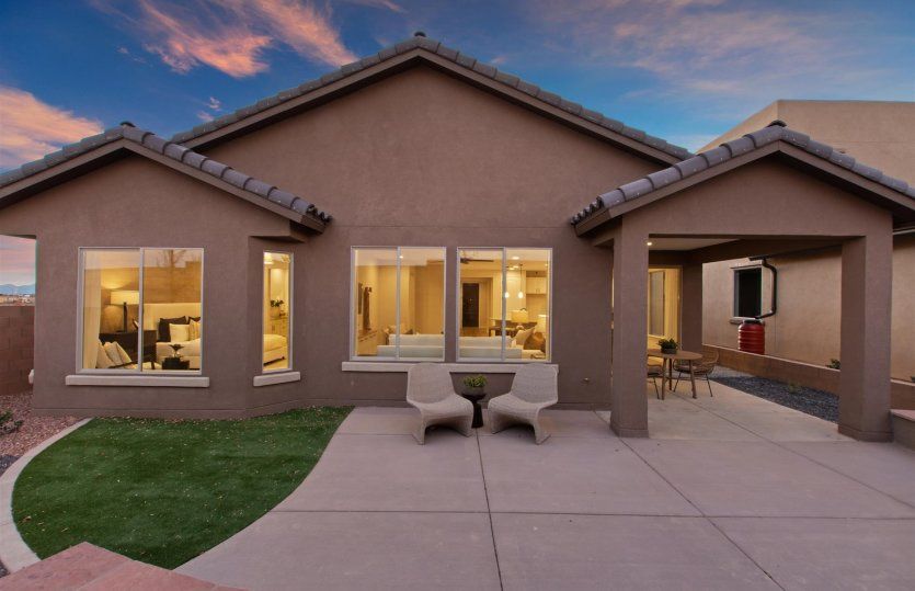 Enjoy your favorite beverage while relaxing on the large covered patio.