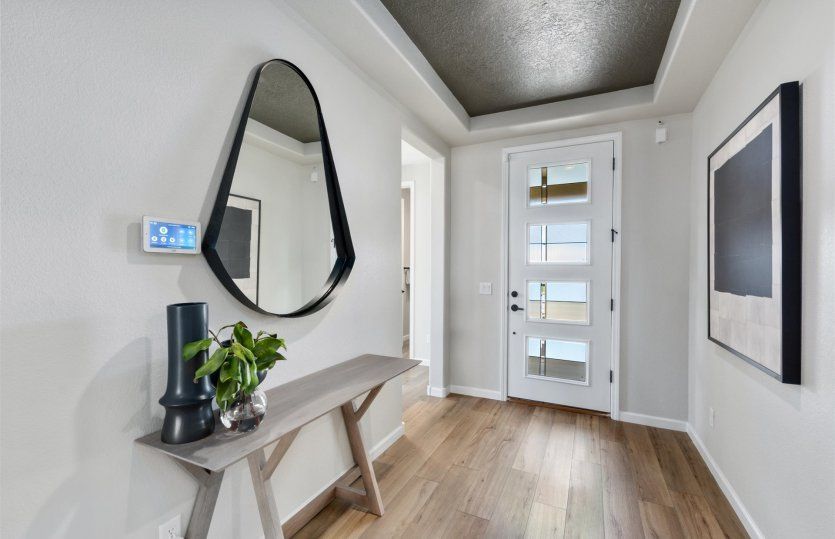 Large, open entryway allows you to feel connected to the rest of the home.