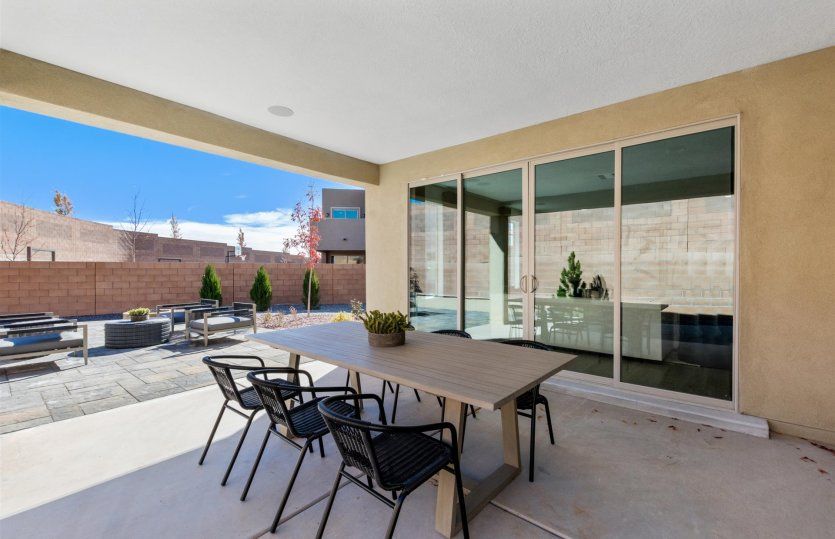 Large covered patio allows for plenty of space to enjoy the outdoors from reading in the morning to