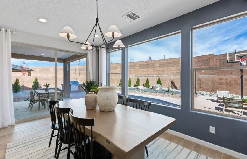 Dine formally or casually in the café just off the kitchen.