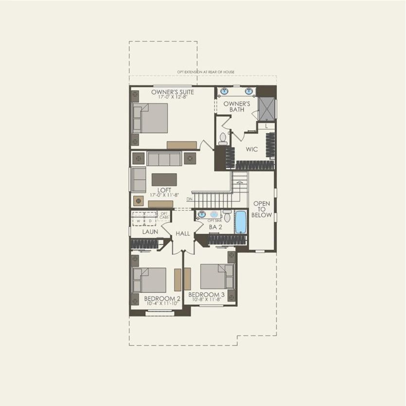 Second Floor 3 br / 2 ba