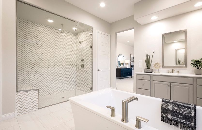 Luxurious glass walk-in shower