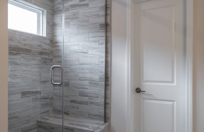 Owner's Bathroom with Dual Bowl Vanity and Walk-in Shower