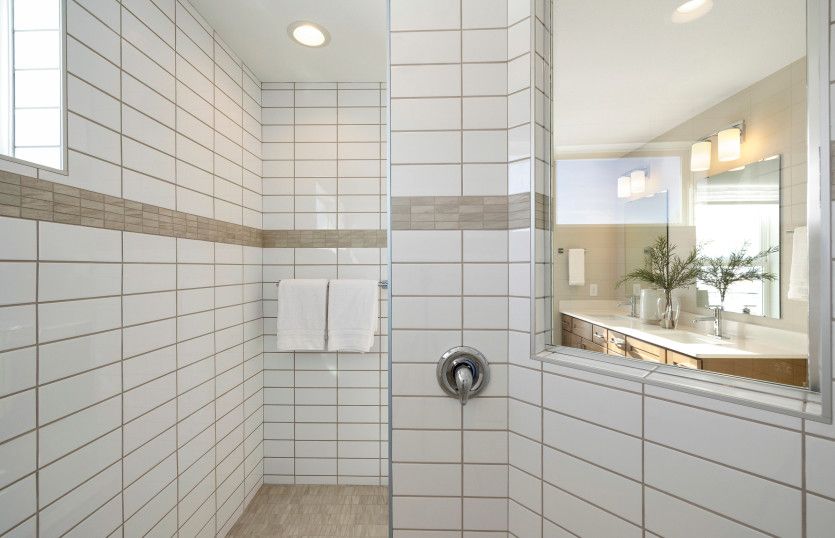 Owner's Bath Complete with Tiled Shower