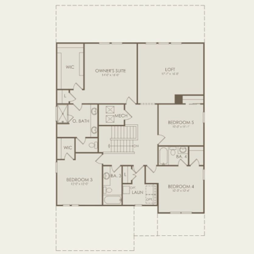 Second Floor 5 br / 4 ba