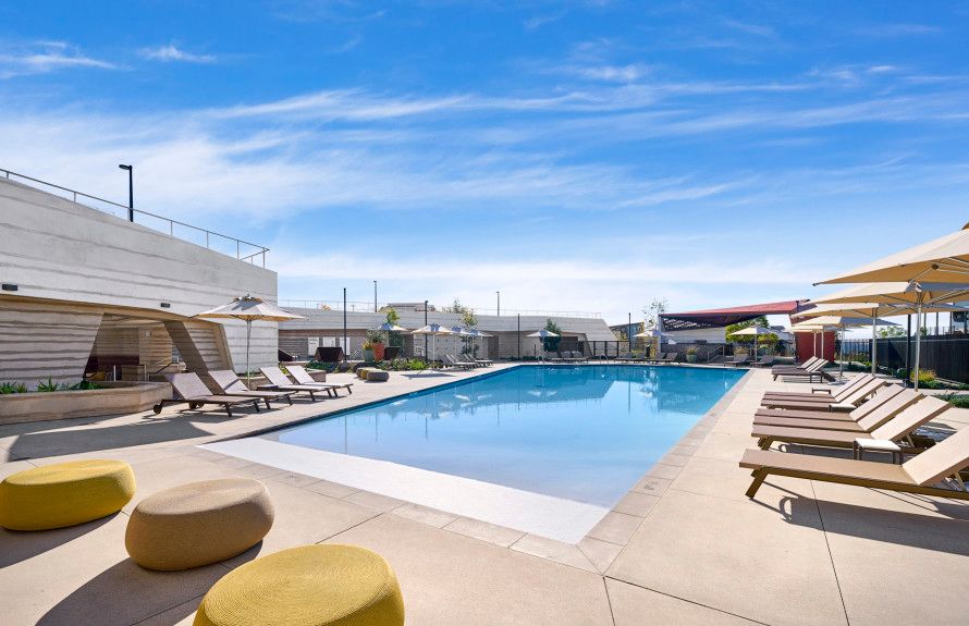 Outdoor Pool with Lounge Seats