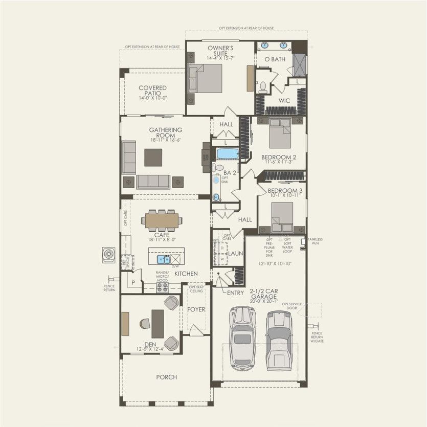 First Floor 3 br / 2 ba