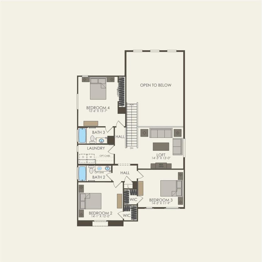 Second Floor 4 br / 3.5 ba