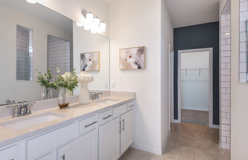 Owner's Bath with Dual Sinks and Walk-In Shower