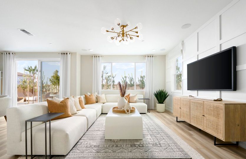 Spacious illuminated gathering room