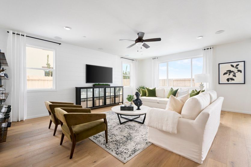 Naturally illuminated gathering room