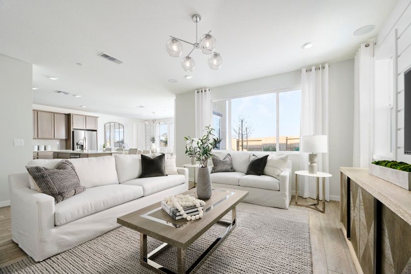 Spacious illuminated gathering room