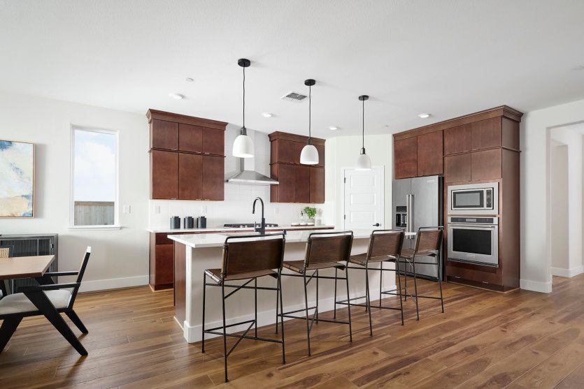 Luxurious kitchen with large center island