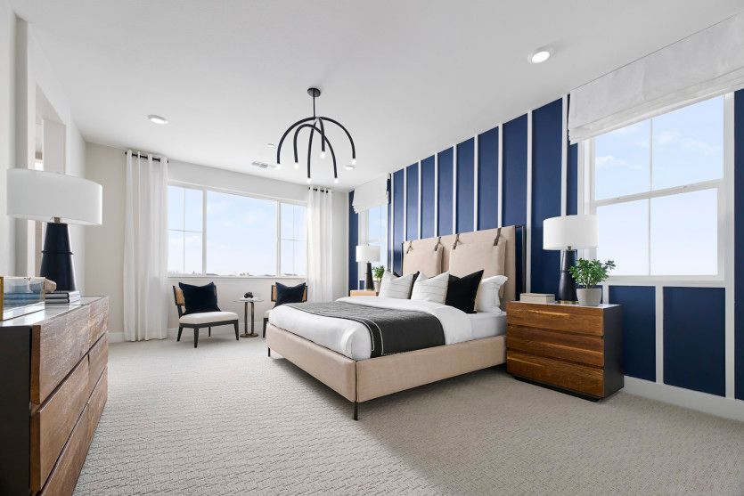 Spacious owner's suite with large windows