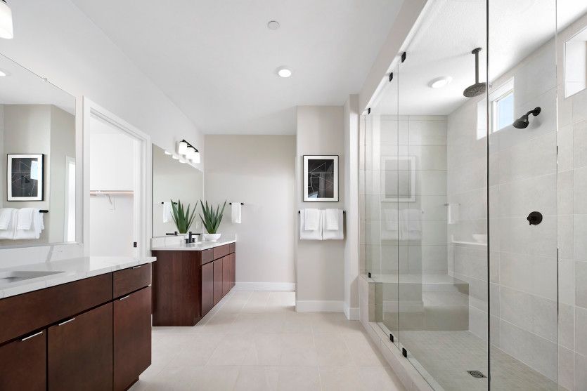 Owner's bathroom with double vanity