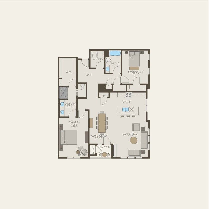 First Floor 2 br / 2 ba