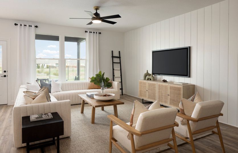 Open concept gathering room