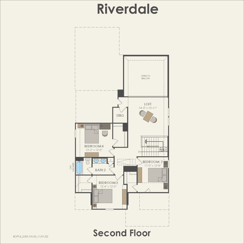 Second Floor 4 br / 2.5 ba