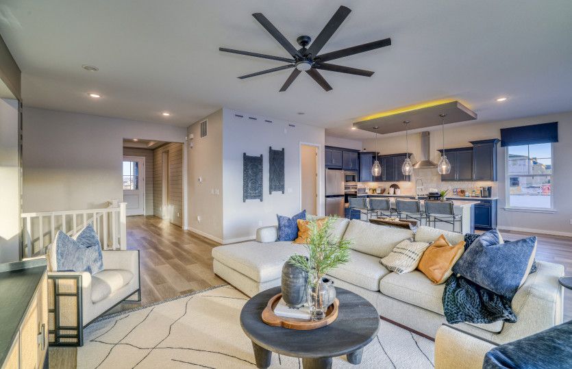 The spacious gathering room is perfectly suited for relaxing after a long day.