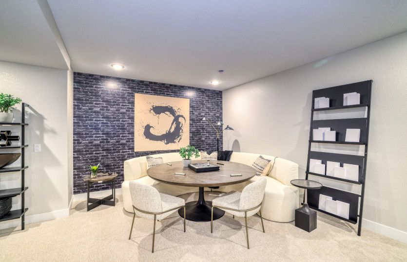 Host game nights with friends and family in the Easton finished basement.