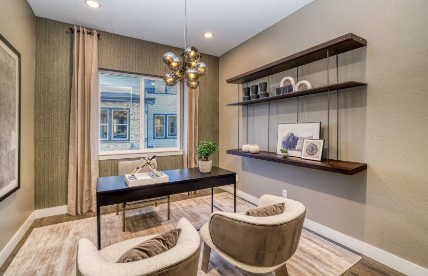 The Cesena boasts a spacious den that can be utilized as an at home office, craft room, and more!
