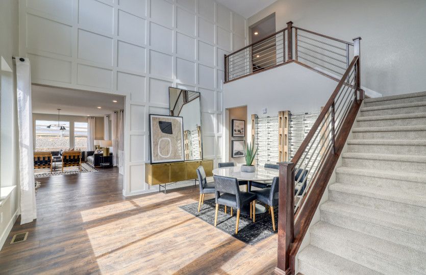 The two-story Marsala boats soaring ceilings and tons of livable space.