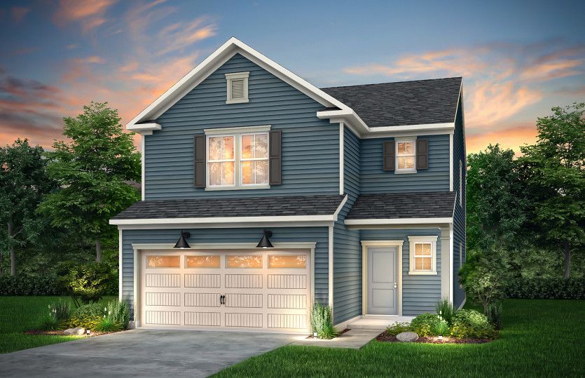 Harris Exterior LC1A features siding, covered front porch and 2 car garage