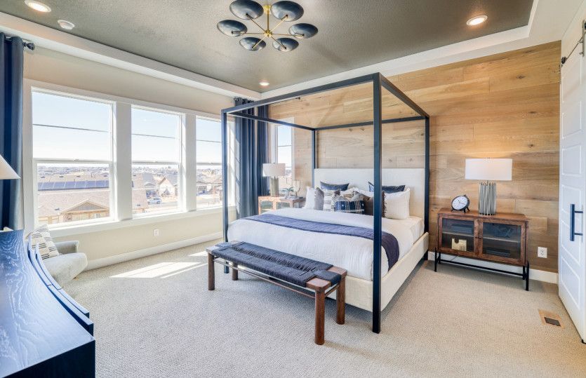 The spacious owner's suite features large windows that let in tons of natural light.