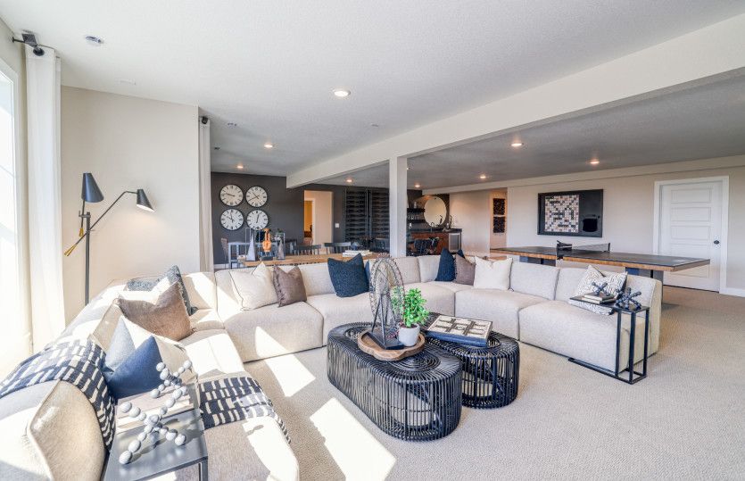 The walkout basement features large windows that let in tons of natural light.