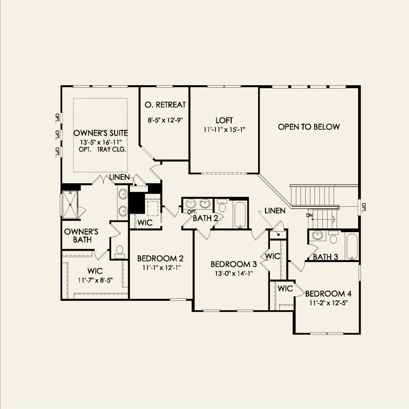 Second Floor 4 br / 3.5 ba
