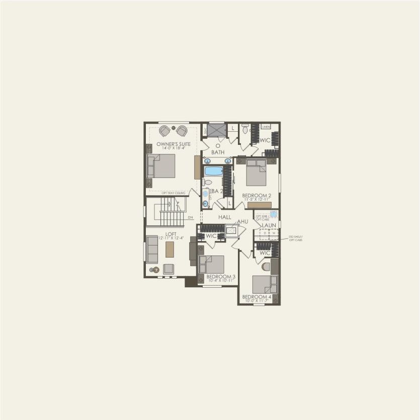 Second Floor 4 br / 2.5 ba