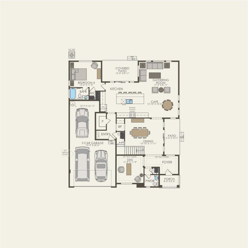 First Floor 4 br / 4.5 ba