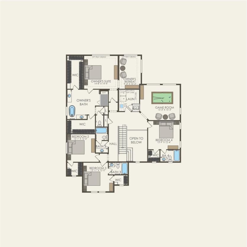Second Floor 5 br / 5.5 ba