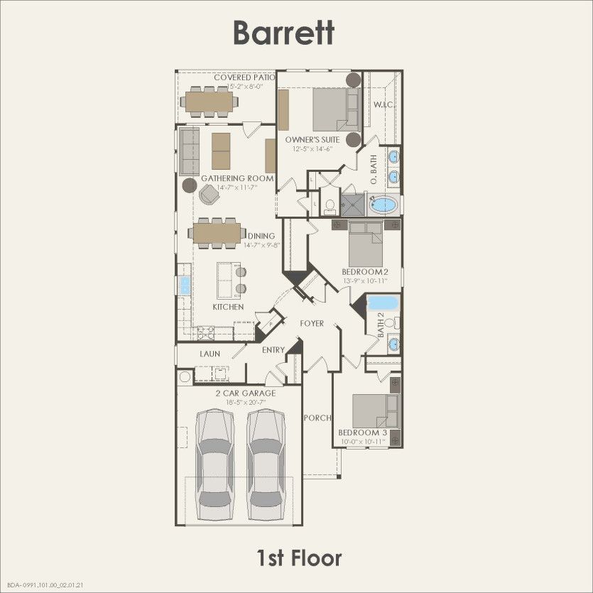 First Floor 3 br / 2 ba