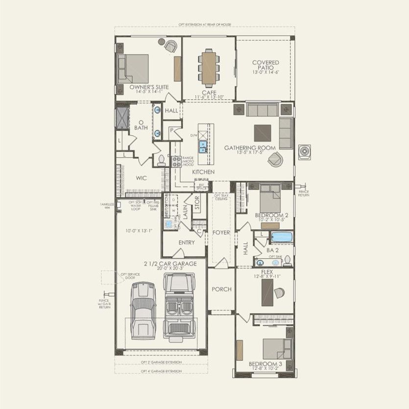 First Floor 3 br / 2 ba