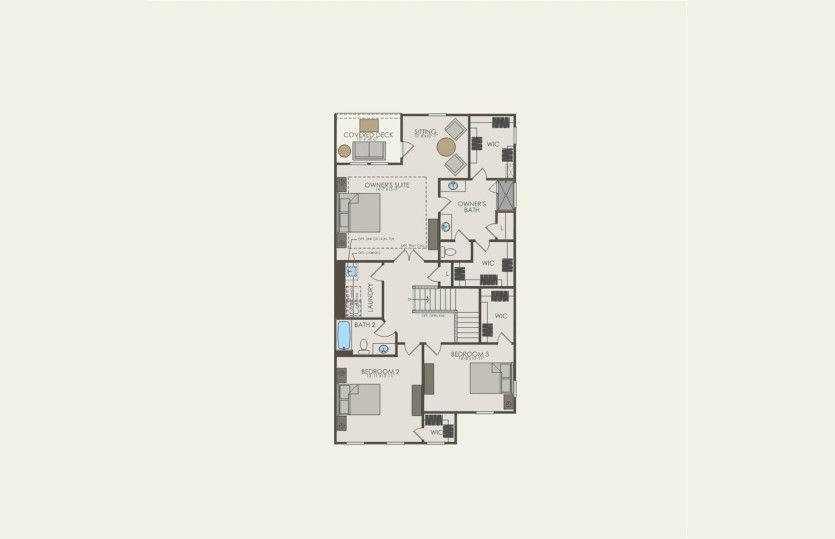 Second Floor 3 br / 2.5 ba
