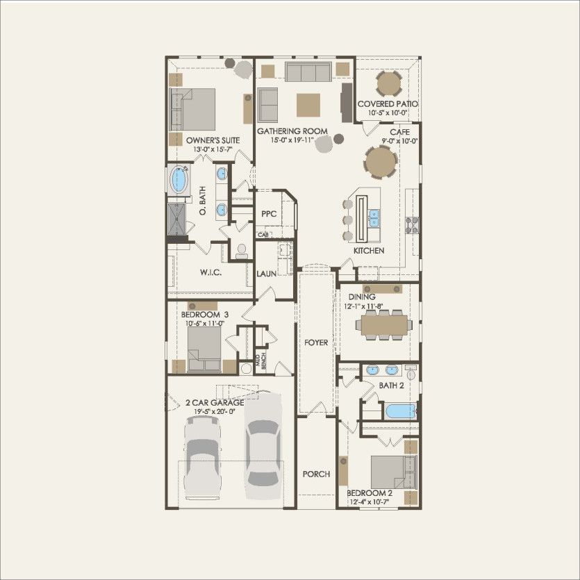 First Floor 3 br / 2 ba